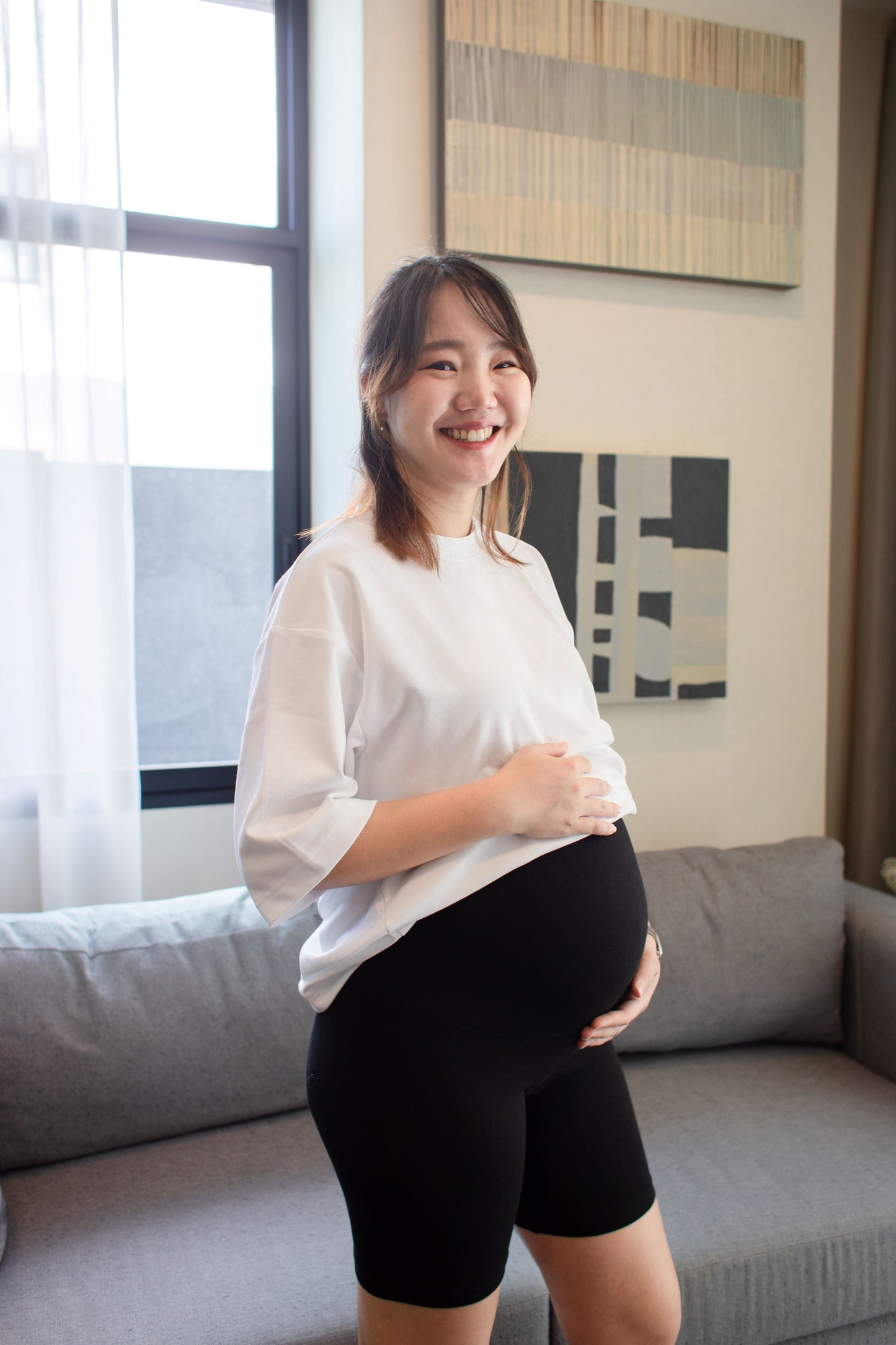 เลกกิ้งคนท้องรุ่นขาสั้น