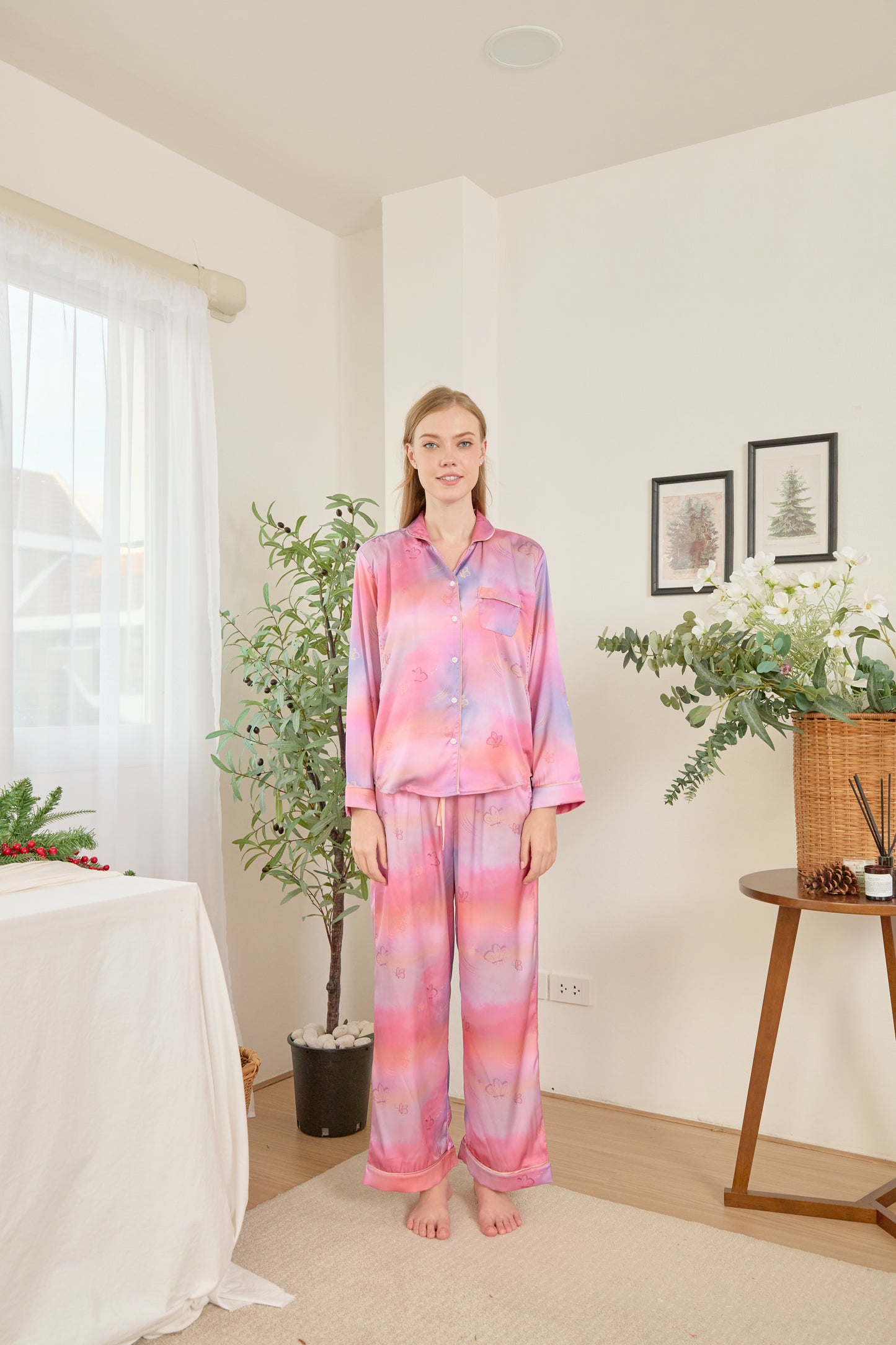 LilyxPearada Premium Satin Nursing Loungewear - Long set