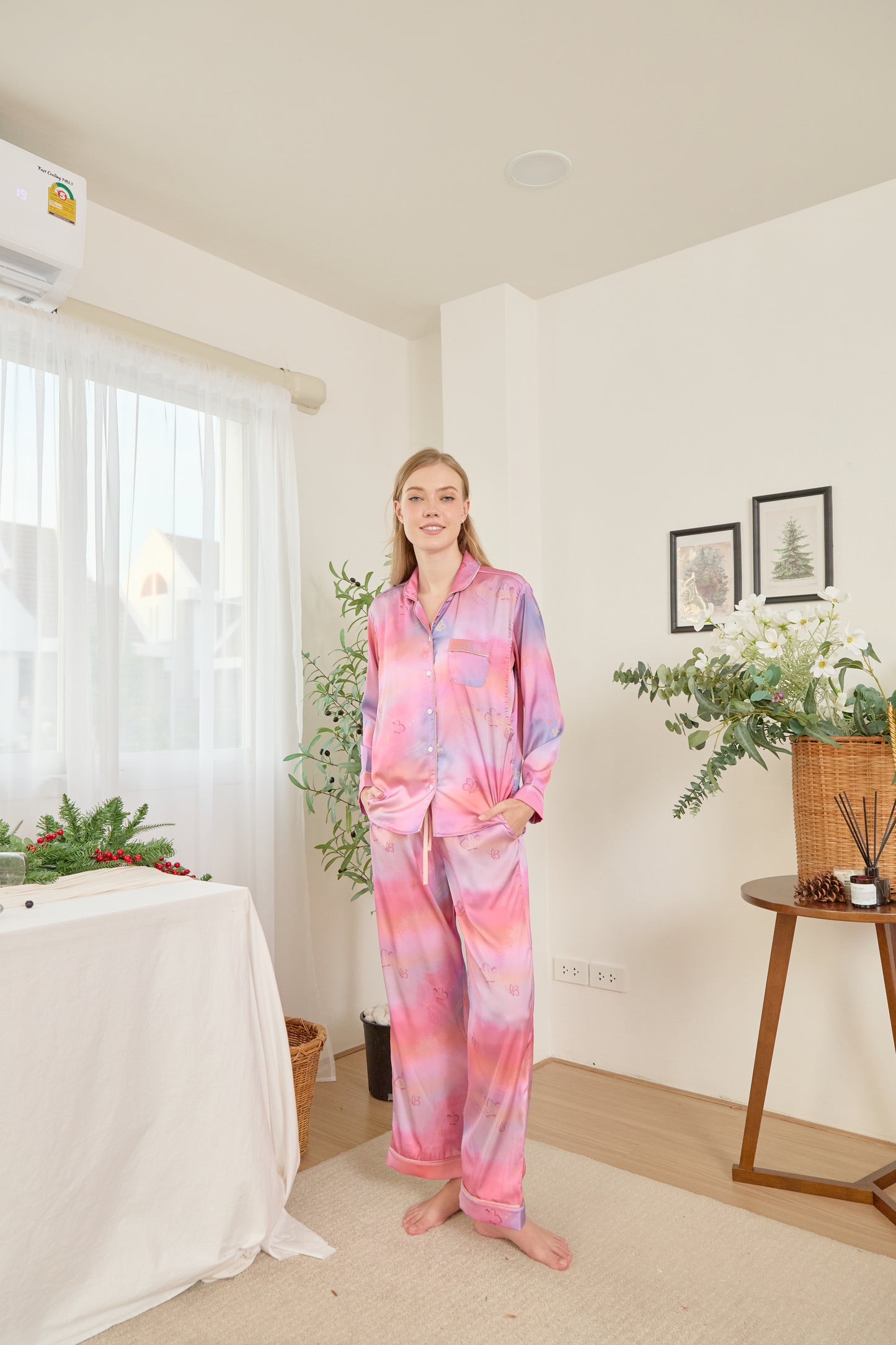 LilyxPearada Premium Satin Nursing Loungewear - Long set