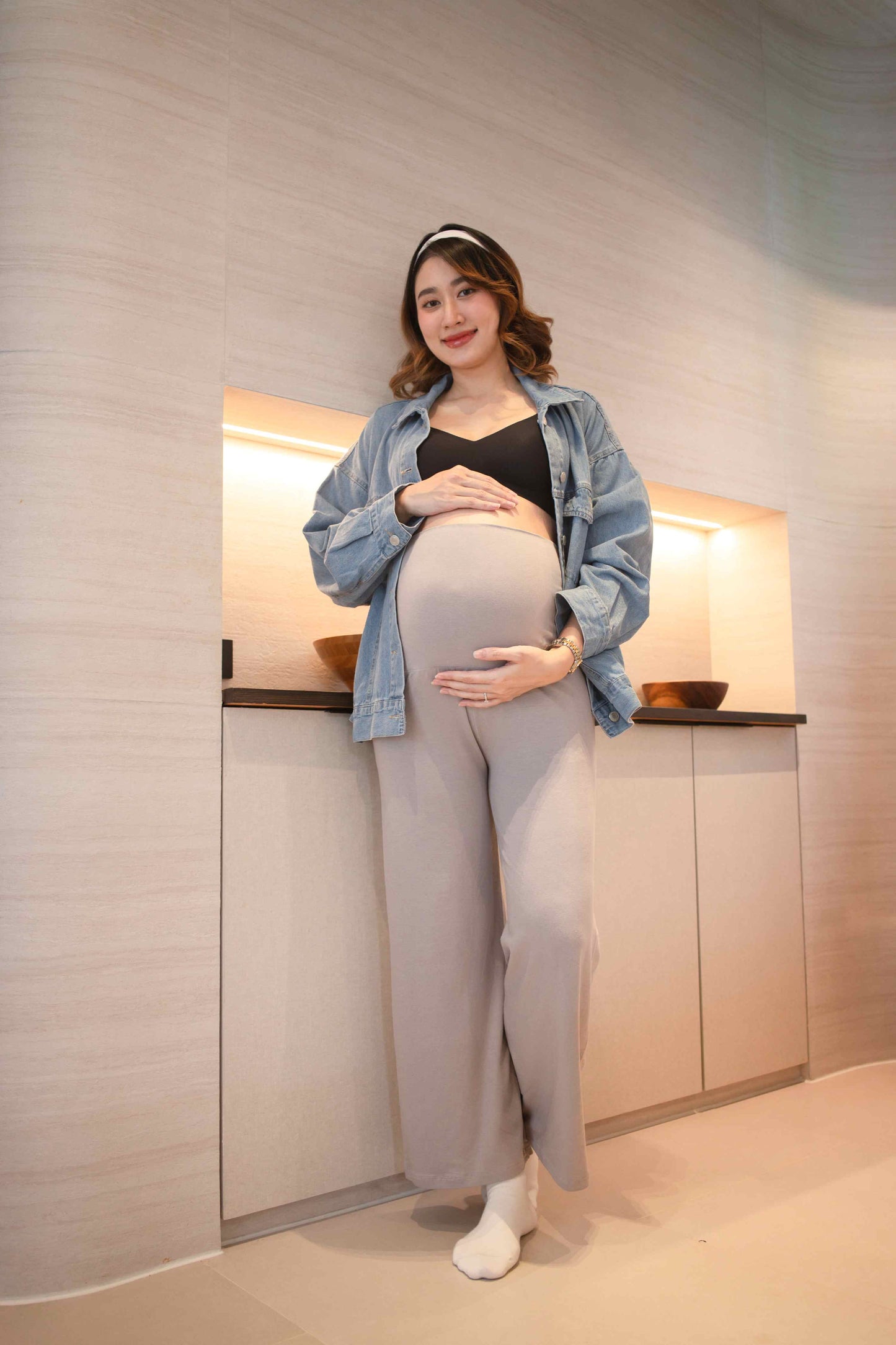 Straight Maternity pants - Lily Fabric