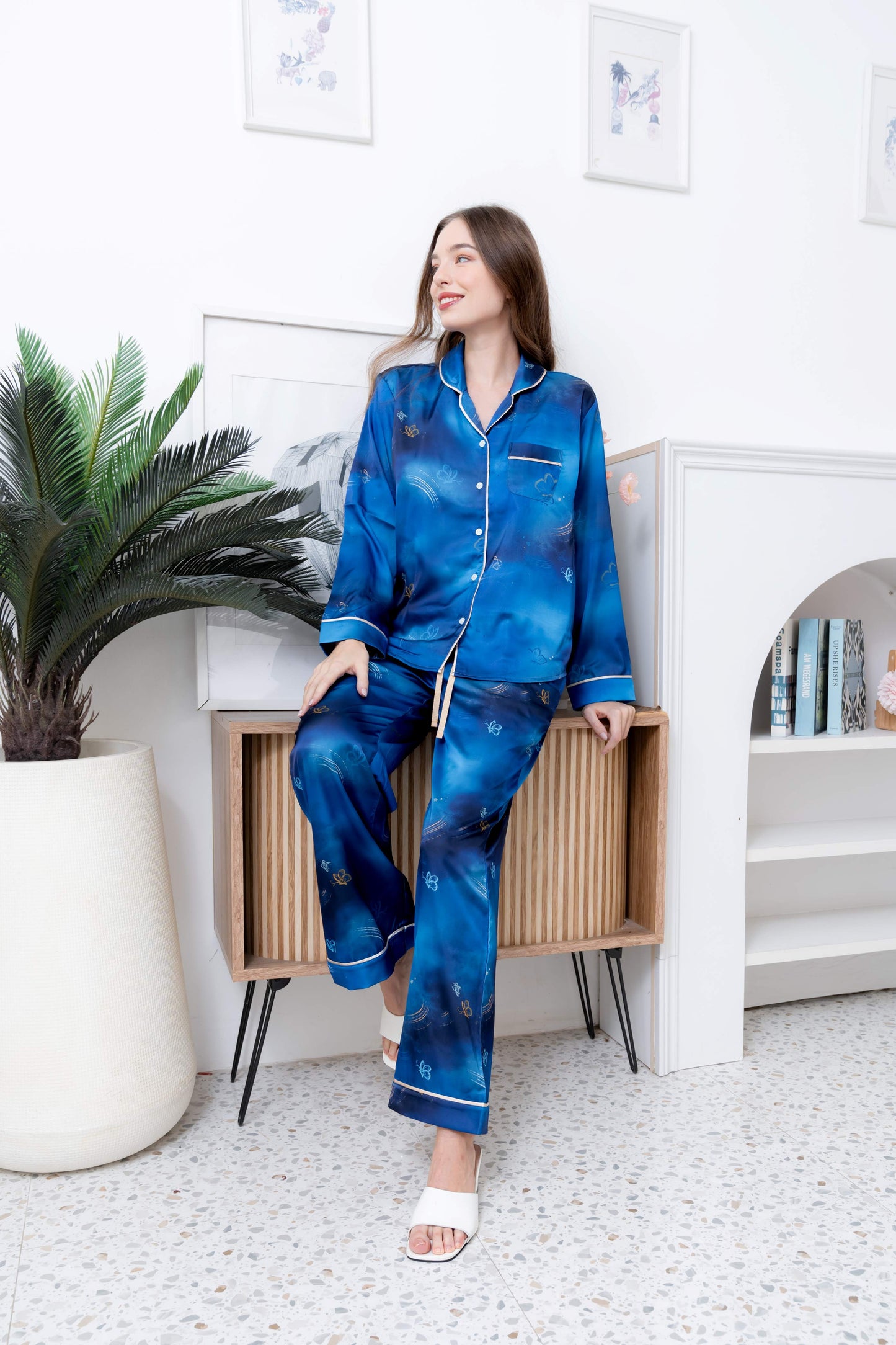 LilyxPearada Premium Satin Nursing Loungewear - Long set