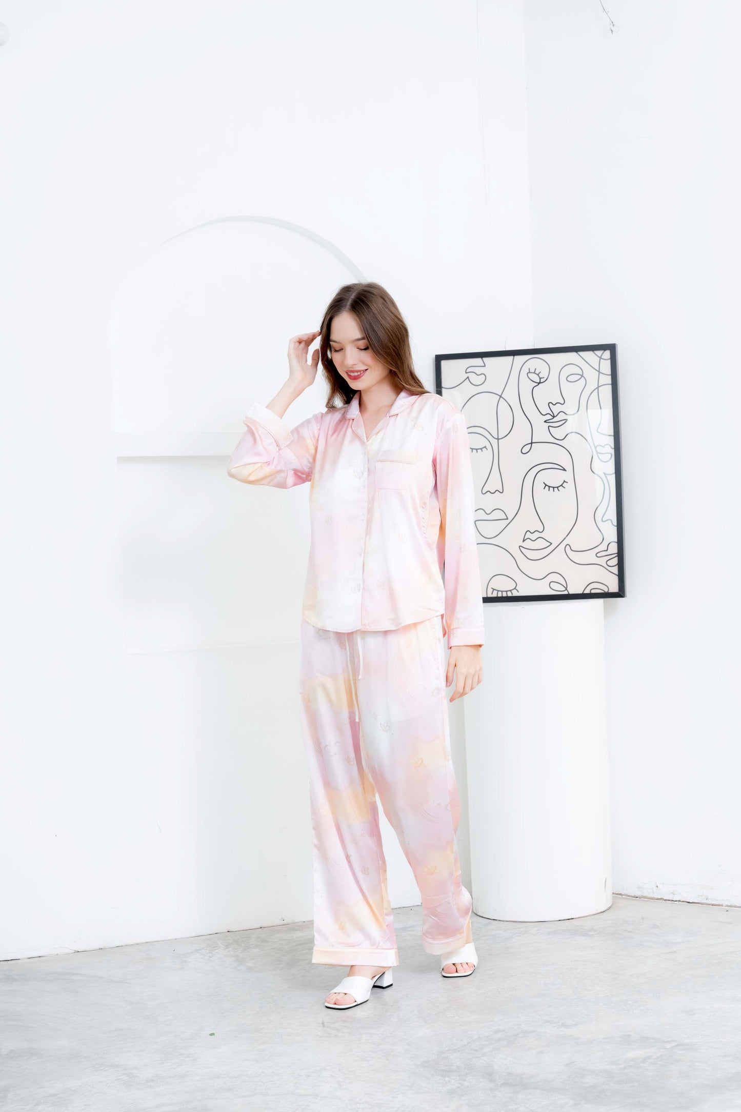 LilyxPearada Premium Satin Nursing Loungewear - Long set